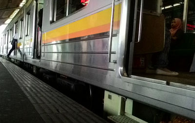 Train at railroad station
