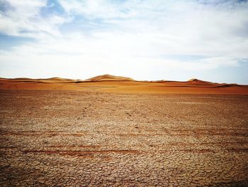 Scenic view of desert against sky