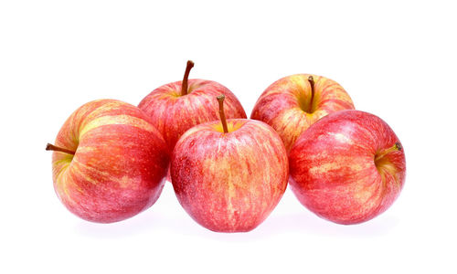 Apples against white background