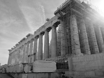 Low angle view of historical building against sky