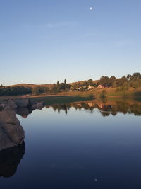 Reflection of sky on water