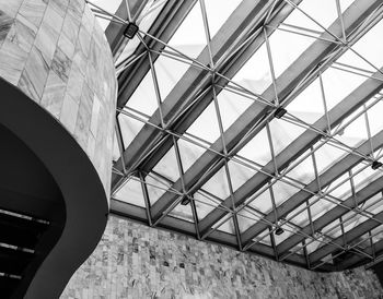 Low angle view of skylight