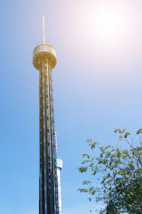 Low angle view of communications tower