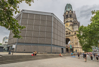 Group of people in front of building