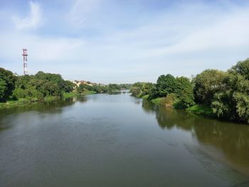 Scenic view of river against sky