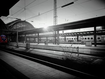 Train at railroad station platform