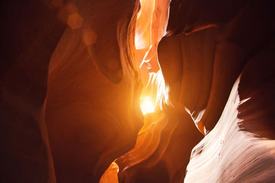 Low angle view of antelope canyon