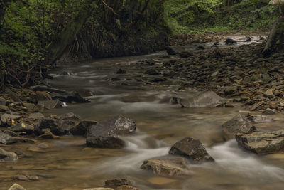 River flowing through rocks