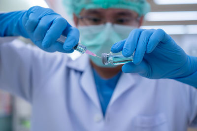 Midsection of man working