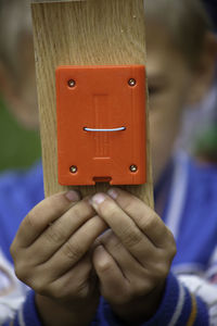 Close-up of cropped hand