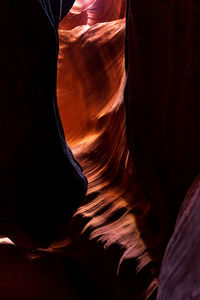 Low angle view of rock formation