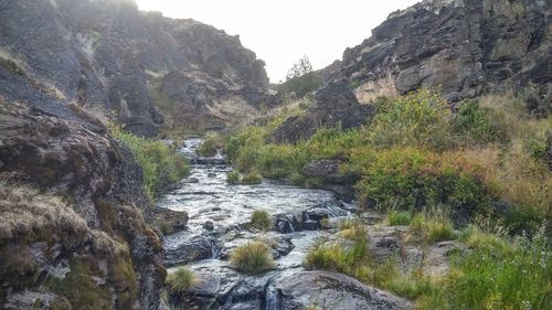 River flowing through rocks