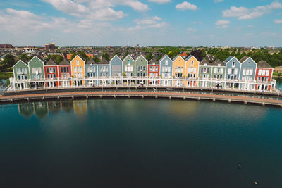 Bridge over river against sky
