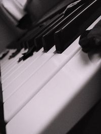 Close-up of piano keys