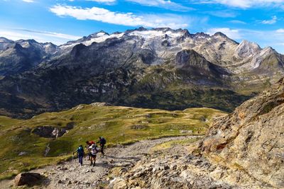 Hikers on mountain