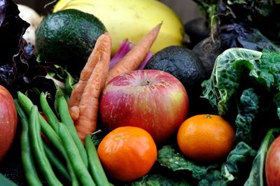 Close-up of fruits and vegetables