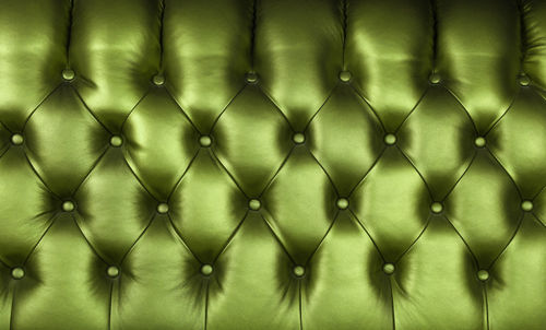 Full frame shot of fresh green sofa