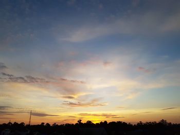 Scenic view of dramatic sky during sunset