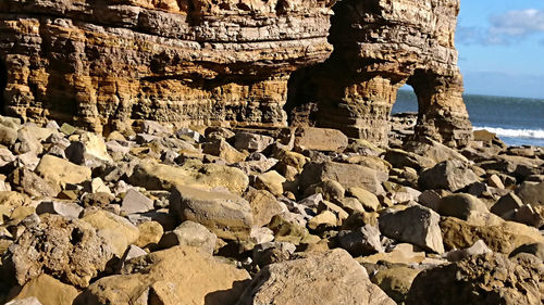 Rock formations at seaside