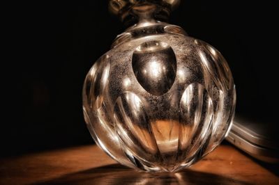 Close-up of candle on table