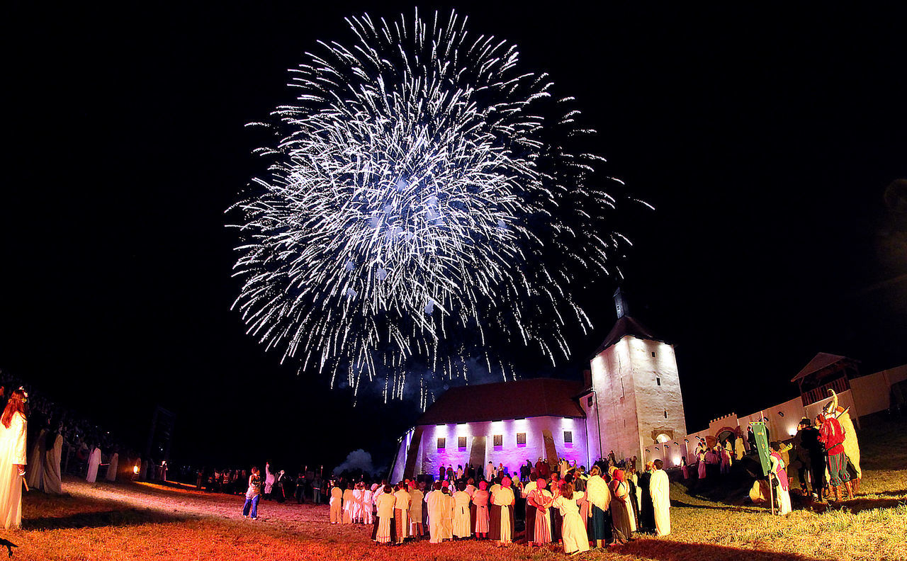 Firework over the castle