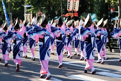 Japanese traditional folk street dance