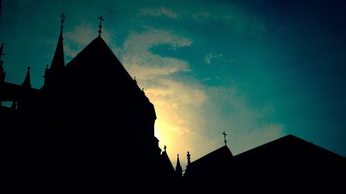 Low angle view of church against sky