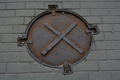 Close-up of clock on wall