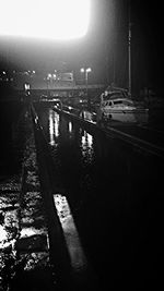 View of boats in water