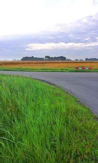 Scenic view of landscape against cloudy sky