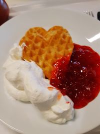 Close-up of dessert in plate