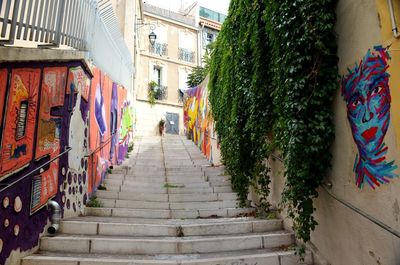 Panoramic view of people on wall