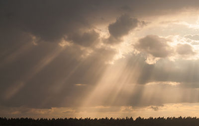 Low angle view of sky at sunset