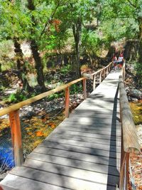 Footbridge over river