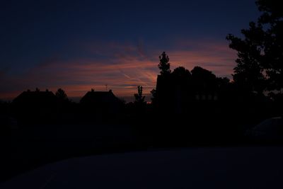 Silhouette of trees at sunset