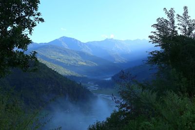 Panoramic view of mountains against sky