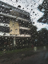 Raindrops on glass window