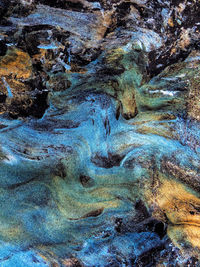 Full frame shot of rock in water