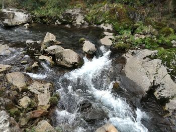 High angle view of beach