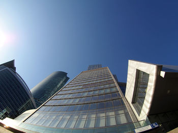 Low angle view of building against clear sky