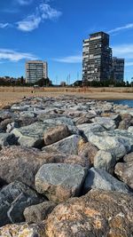 Buildings against sky in city