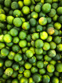 Full frame shot of lemons in market