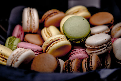 Close-up of macaroons