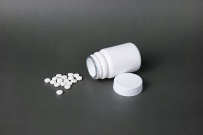 Close-up of pills on table