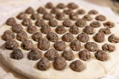 Pelmeni dumplings making ravioli cooking at home