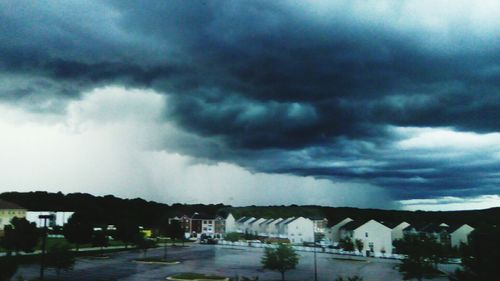 Building against cloudy sky