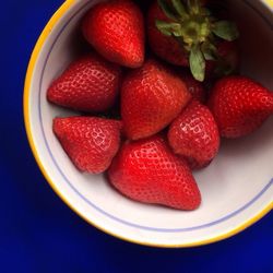 Close-up of strawberries in bowl