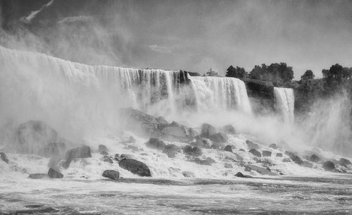Panoramic view of waterfall