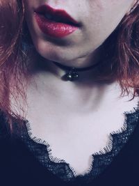 Close-up of a beautiful young woman