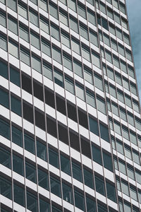 Low angle view of modern building against sky